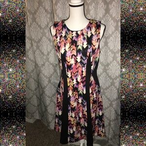 SPENSE Brand Multi-Color Sleeveless Dress Size- 10